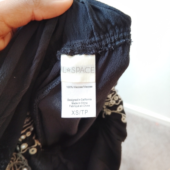 L*Space Raquel Embroidered Black Jumpsuit Size Xs - Picture 3 of 7